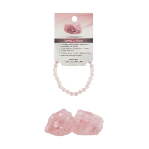 PULSERA ELASTICA CUARZO ROSA 6MM