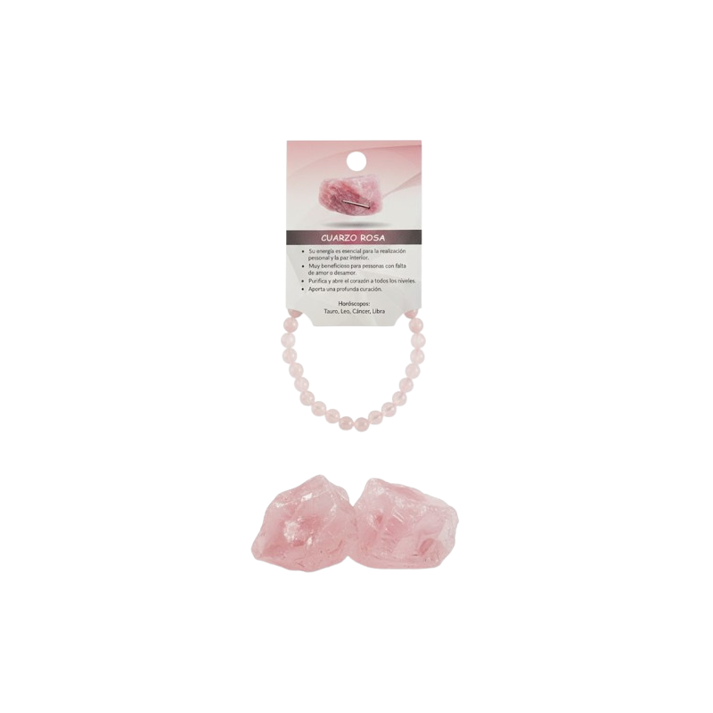 PULSERA ELASTICA CUARZO ROSA 6MM