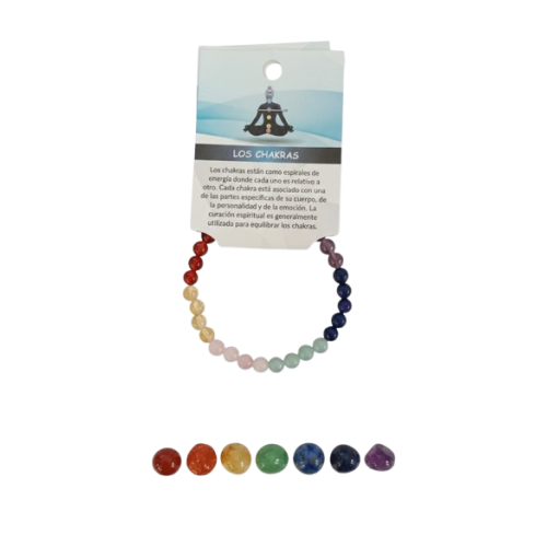 PULSERA ELASTICA LOS CHAKRAS 6MM
