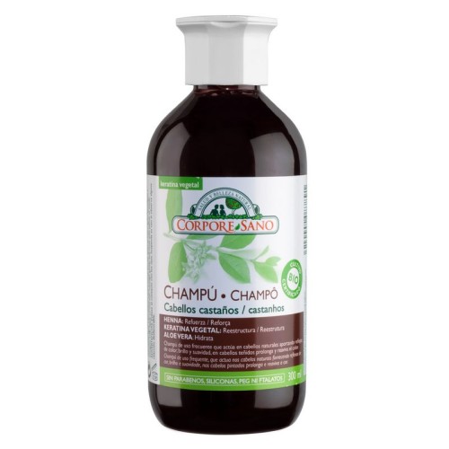 CHAMPU HENNA CATECHU CASTAÑO 300 ML - Imagen 1