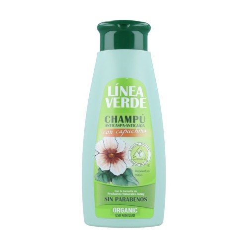 CHAMPU ANTICASPA ANTICAIDA CAPUCHINA 400 ML LINEA VERDE - Imagen 1