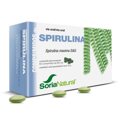 SPIRULINA 60 COMP 600 MG SPIRULINA 60 COMP 600 MG - Imagen 1