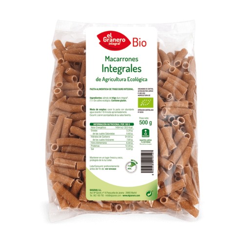 MACARRON INTEGRAL BIO 500 GR - Imagen 1