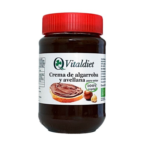CREMA ALGARROBA Y AVELLANA 375 GR 100% VEGETAL