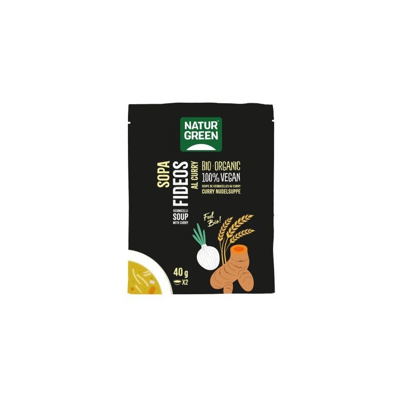 SOPA FIDEOS AL CURRY 40 GR SOBRE - Imagen 1