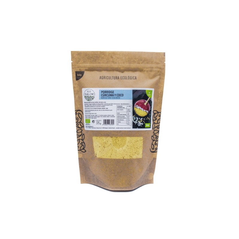 PORRIDGE CURCUMA Y COCO ECO 375 GR