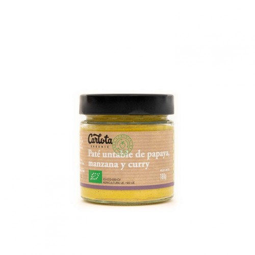 PATE UNTABLE DE PAPAYA MANZANA Y CURRY 180 GR ECO PATE UNTABLE DE PAPAYA MANZANA Y CURRY 180 GR ECO