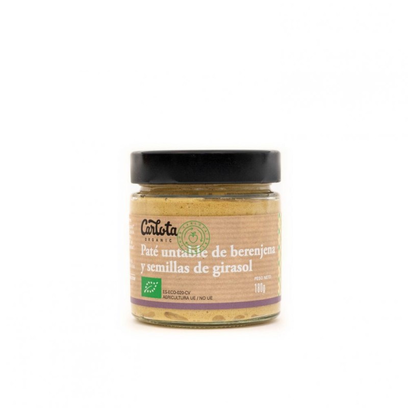 PATE UNTABLE DE BERENJENA Y SEMILLAS DE GIRASOL 180 GR ECO