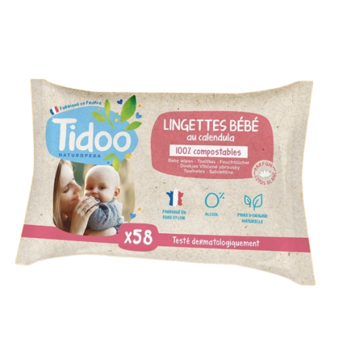 TOALLITAS CON CALENDULA CON PERFUME 58 PIEZAS BIO