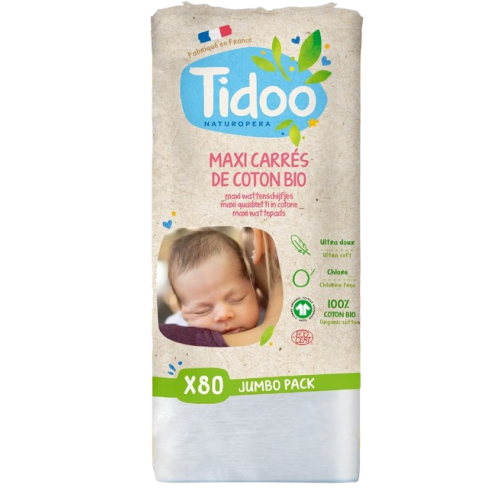 MAXI CUADRADOS ALGODON 80 PIEZAS BIO