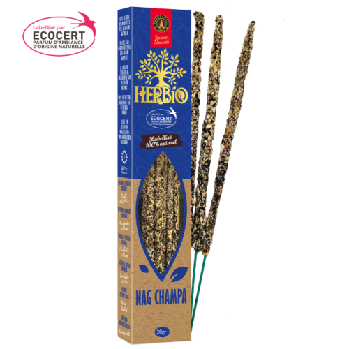 INCIENSO ECOCERT NAG CHAMPA 20 GR INCIENSO ECOCERT NAG CHAMPA 20 GR