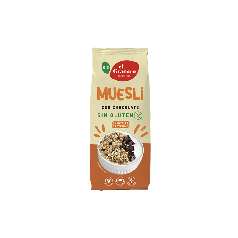 MUESLI CON CHOCOLATE SIN GLUTEN BIO 375 gr