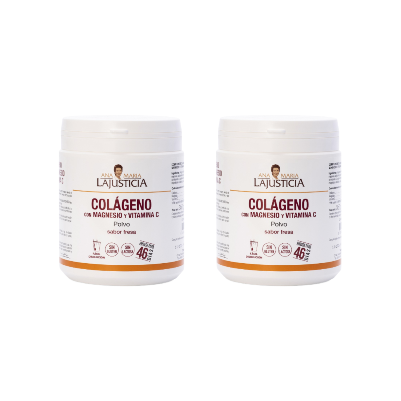 PACK AHORRO COLAGENO + MAGNESIO Y VITAMINA C SABOR FRESA 350 gr