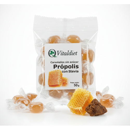 CARAMELOS PROPOLEO CON STEVIA 50 gr