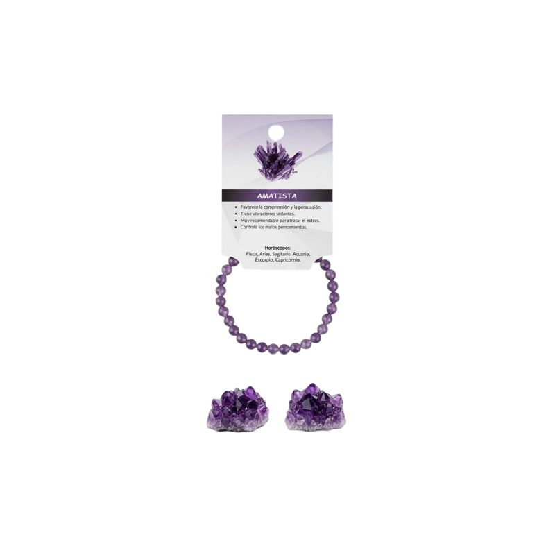 PULSERA ELASTICA AMATISTA 6MM